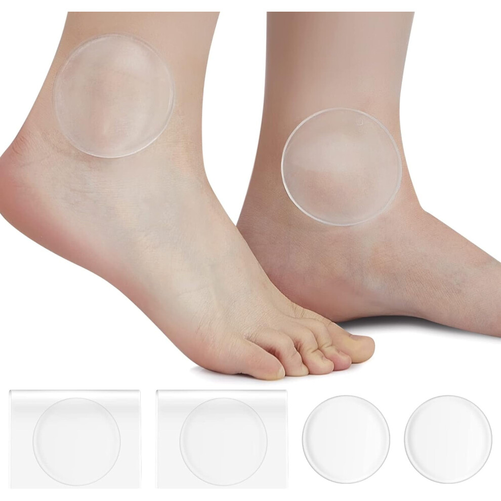4 Pieces Hockey Ankle Gel Pads Skate Gel Discs for Boots Ankle Protector Brace Skate Accessories for Ice Riding Ski, 2.48 Inch