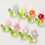 Blomsterglasperler til smykkefremstilling 100 stk. 7