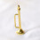 Mini Saxophone Decorations Golden 4 pcs 4.5x2x0.4 cm 6