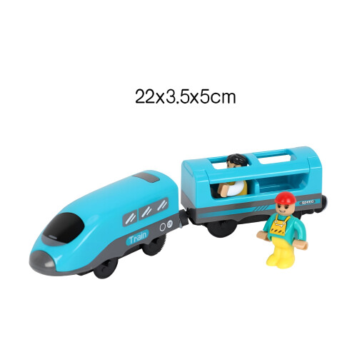 Electric Train Toy for Toddlers Light Blue Battery-Powered 2