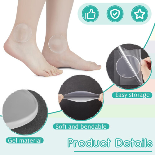 Protetores de tornozelo em gel para hóquei, 4 peças, 6,3 cm (2,48 polegadas) 2