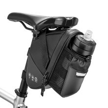 Bike Seat Bag Black Cycling Saddle Pack with Bottle Holder