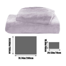Hochwertiges, weiches Samt-Flanell-Bettwäscheset (Spannbettlaken + Kissenbezug) – Kuschelig, warm, antistatisch, fusselfrei, Lila