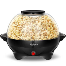 Yabano Popcorn Maker Machine, 5L Popcorn Popper, Nonstick Plate, Electric Stirring with Quick-Heat Technology, Cool Touch Handles, Healthy Less Fat,