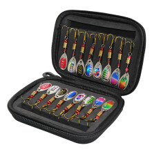 Lixada 16-teiliges Angelköder-Set aus Metall für Forelle und Barsch, inklusive Aufbewahrungstasche