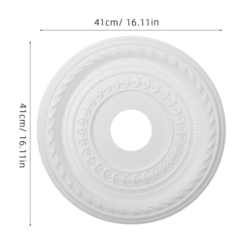 FRCOLOR White Ceiling Medallion for Modern Light Fixture Decor 1