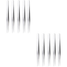 20 PC Pointed Tip Tweezers Sewing Precision Stainless Steel