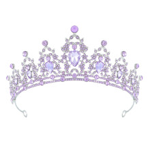 Prinsessan strassikoristeinen morsiamen päähine metallijalustalla – Sopii häihin, vanhojentansseihin, quinceañera-juhliin, kauneuskilpailuihin