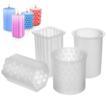 Candle Making Kit 4Pcs Candle Molds Pillar Scented Candles Diy Projects