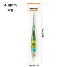 Epoxy Floral Handle Crochet Hook Set With Solid Aluminum Hook Non Slip Grip For Beginners And Experts Ideal For Wool Acrylic Yarn