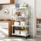 Mobile Storage Rack with Wheels, 4 Hooks, Space-Saving Vertical Design, Sturdy Frame, Durable & Deformation-Resistant – Ideal for Kitchen & Bathroom 4