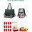 Bolsa Packuum 3 em 1 para Mulheres, Bolsa para Laptop de 15,6 Polegadas com Compartimento Térmico para Almoço e Carteira Combinando para Trabalho e 3