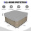 Hot Tub Cover Rectangular Waterproof UV-Protected Grey 2