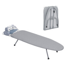 LOFTEY Table Top Ironing Board with Iron Rest, Small Folding Ironing Board with 8mm 100% Cotton Pad, Anti-slip Feet, Perfect for Small Spaces, 80 x 30