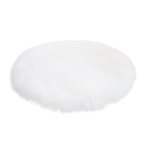 Oxodoi Modern Plush White Solid Print Area Rugs, 23.6" 1