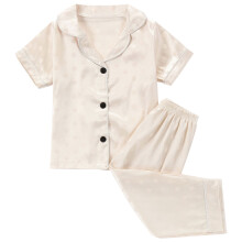 Unisex Girls Boys Kids Pajama Sets Button Down Satin Sleepwear Nighty 2pcs Silky Sets Nightwear