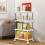 Mobile Storage Rack with Wheels, 4 Hooks, Space-Saving Vertical Design, Sturdy Frame, Durable & Deformation-Resistant – Ideal for Kitchen & Bathroom 7