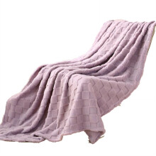 AUQ Weighted Blanket,Ultra-Soft Coral Fleece Cozy Blanket,Lightweight Yet Cozy Plush Blanket,Purple,39.3"59.1"
