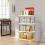 Mobile Storage Rack with Wheels, 4 Hooks, Space-Saving Vertical Design, Sturdy Frame, Durable & Deformation-Resistant – Ideal for Kitchen & Bathroom 6