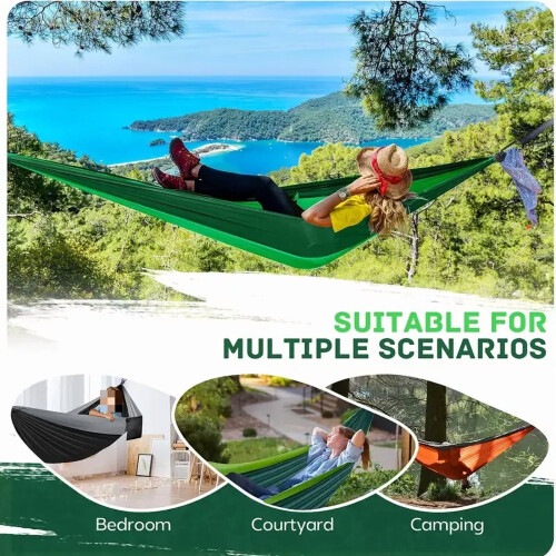 Camping Hammock Portable Lightweight Nylon 2