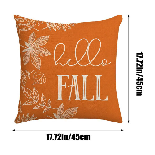 Housses de coussin d'automne en lin 45 x 45 cm 2
