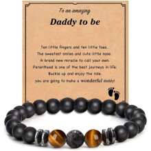 Geschenke für werdende Väter, Vatertagsgeschenke für Männer, Armband-Geschenke mit Schmuckbeutel