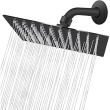 Matná černá sprchová hlavice Rain 30,5 cm