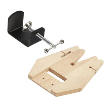 Pinza de banco, abrazadera de mesa de joyero, banco de joyero, banco de trabajo de madera con ranura en V ajustable para la fabricación de joyas,