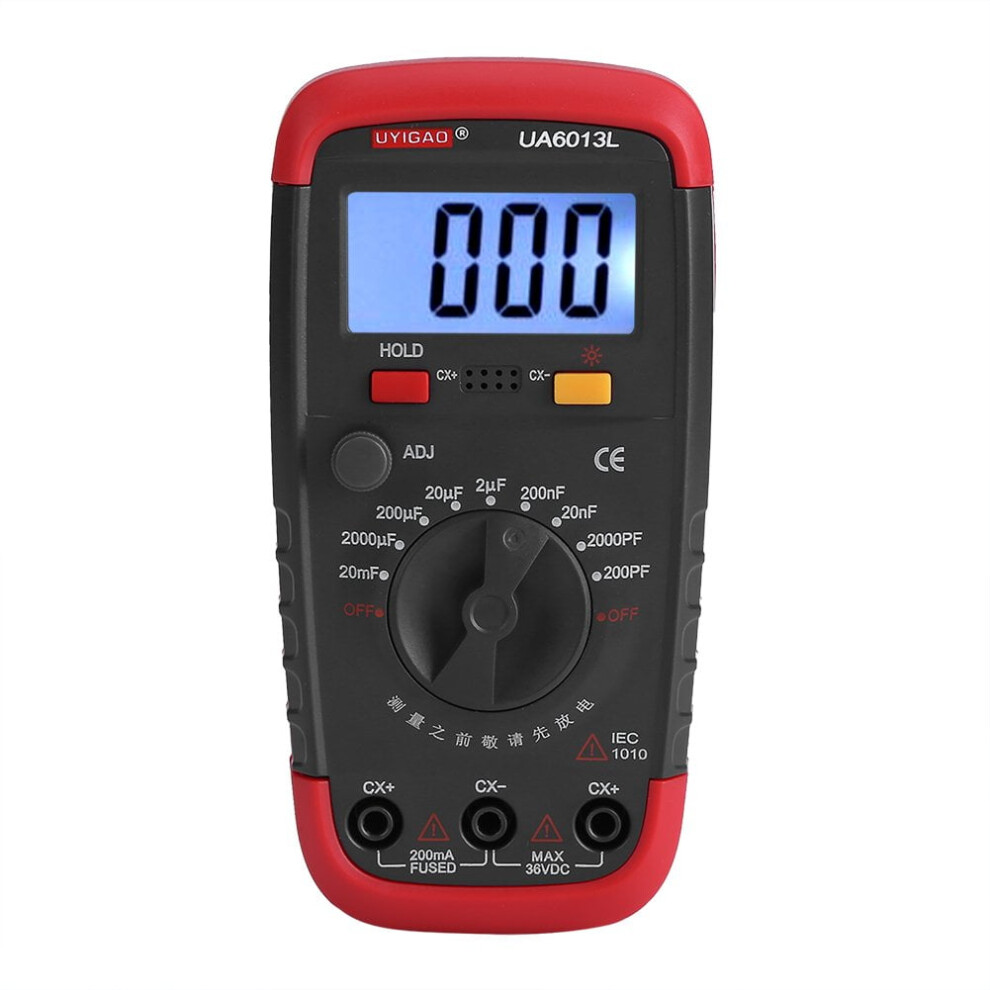 Digital Capacitance Meter, Capacitor Pro Tester 0.1Pf - 20000Uf With Lcd Backlight 1999 Display 9152228188242