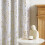 Blackout White Curtains Grommet Branch Pattern Gold Foil 1