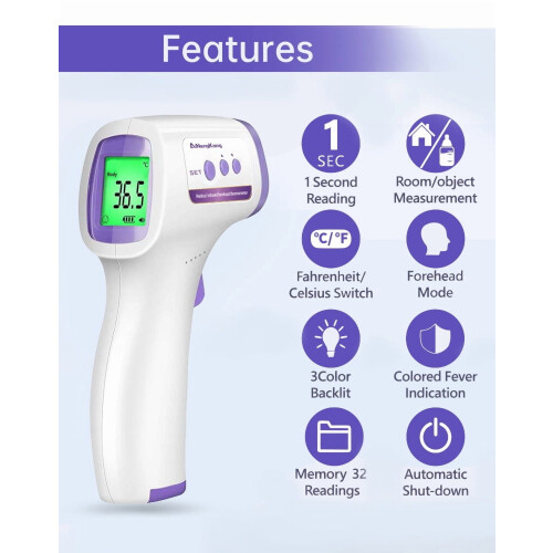 Infrared Thermometer for Forehead Food Bath 1pc 1