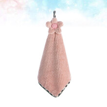 Conjunto de 6 toalhas de mão retangulares rosa para pendurar