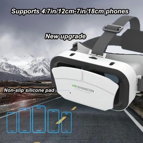 Óculos de Realidade Virtual G12VR3D para celulares de 4,7 a 6,2 polegadas, compatíveis com iPhone e Android, sem bateria, headset ergonômico para 2