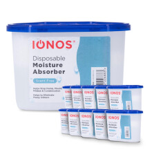 STATUS: IONOS Dehumidifier Scent Free 500ml (Pack of 10) Disposable Moisture Absorber for Damp Control, Mould, Mildew and Condensation - Eliminate