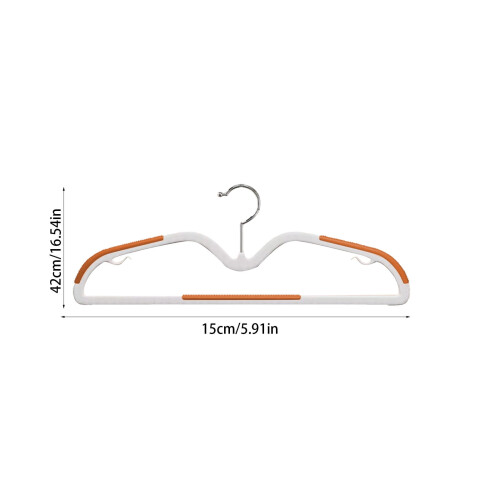 Set van 5 antislip plastic kledinghangers met korte hals 2
