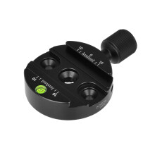 Clemă cu placă rapidă din aliaj de 3/8" și 1/4" cu placă QR, nivelă cu bulă, 60 mm — Compatibilă cu DSLR/Mirrorless