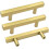 Gold Cabinet Handles Brushed Brass 5 Pack 96mm 1