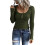Γυναικεία μπλουζάκια Henley με γραφικά, μοντέρνα, μακριά μανίκια, κουμπιά και στενή 4