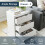 Resenkos3-Drawer Nightstand, Sleek White Design, Ample Storage, Waterproof Top, Smooth Rolling Drawers 7