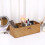 Handwoven Wicker Shelf Baskets with Lid, 12.6"x4.72", 3-Section Rectangular Storage Organizer – Compatible with Standard Shelves 7