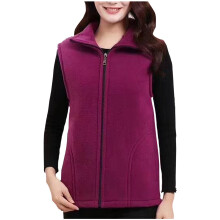 Kukoosong Women's Fleece Vests, Women Lightweight Classic-Fit Sleeveless Polar Soft Jackets, Winter Cropped Zip Up Puffer Vest