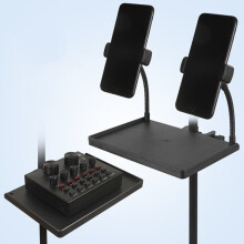 Worgeous Tray For Music Stand Clamp Music Stand Shelf Black Plastic 1 Set 7.86X5.50X1.57in