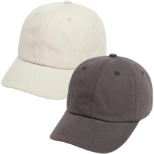 2Pcs Baby Baseball Cap Toddler Hat for Boys Girls Baby Sun Hat Cotton Kids Baseball Hat Infant Hat Cap (Beige & Gray,2-4 Years)