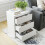 Resenkos3-Drawer Nightstand, Sleek White Design, Ample Storage, Waterproof Top, Smooth Rolling Drawers 4