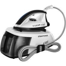 Russell Hobbs Steam Iron [2400W, 110g Shot of Steam, 90g Steam Output,] Steam Power (1.3L Removable Water Tank, Stainless Steel Non Stick Soleplate,