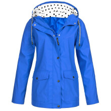 Imperméable femme à capuche PURCOLT, veste de pluie unie, imperméable grande taille, coupe-vent, en liquidation
