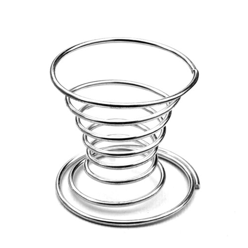 5Pcs Mini Metal Egg Cup Spiral Spring Wire Egg Tray Egg Cup Boiled Eggs Stoneware Egg Holder Stand Storage 2