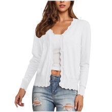 Damen-Cardigans, leicht, lässig, langärmelig, Strick, Knopfleiste, Größen S-2XL