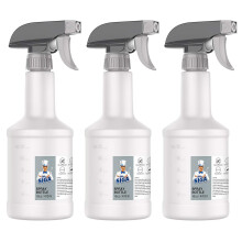MR.SIGA 16 oz Plastic Spray Bottles for Cleaning Solutions, HDPE Commercial Grade Refillable Spray Bottles with Measurements and Adjustable Leak Proof