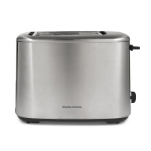 Morphy Richards Equip 2 Slice Toaster, Defrost and Reheat, Browning Controls, Variable Wide Slots, Removable Crumb Tray, 800W, Stainless Steel,